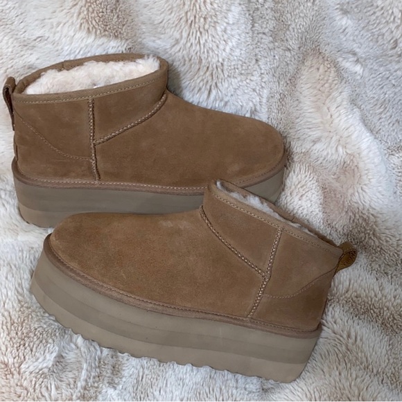 UGG Tan Suede Ankle Boots - Picture 5 of 5